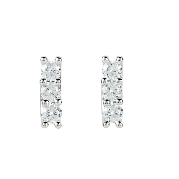 14k White Gold Plated Women's Classic Stud Earrings 1.39 Ct Brillant Round Cut 14k White Gold Plated Women's Classic Stud Earrings 1.39 Ct Brillant Round Cut